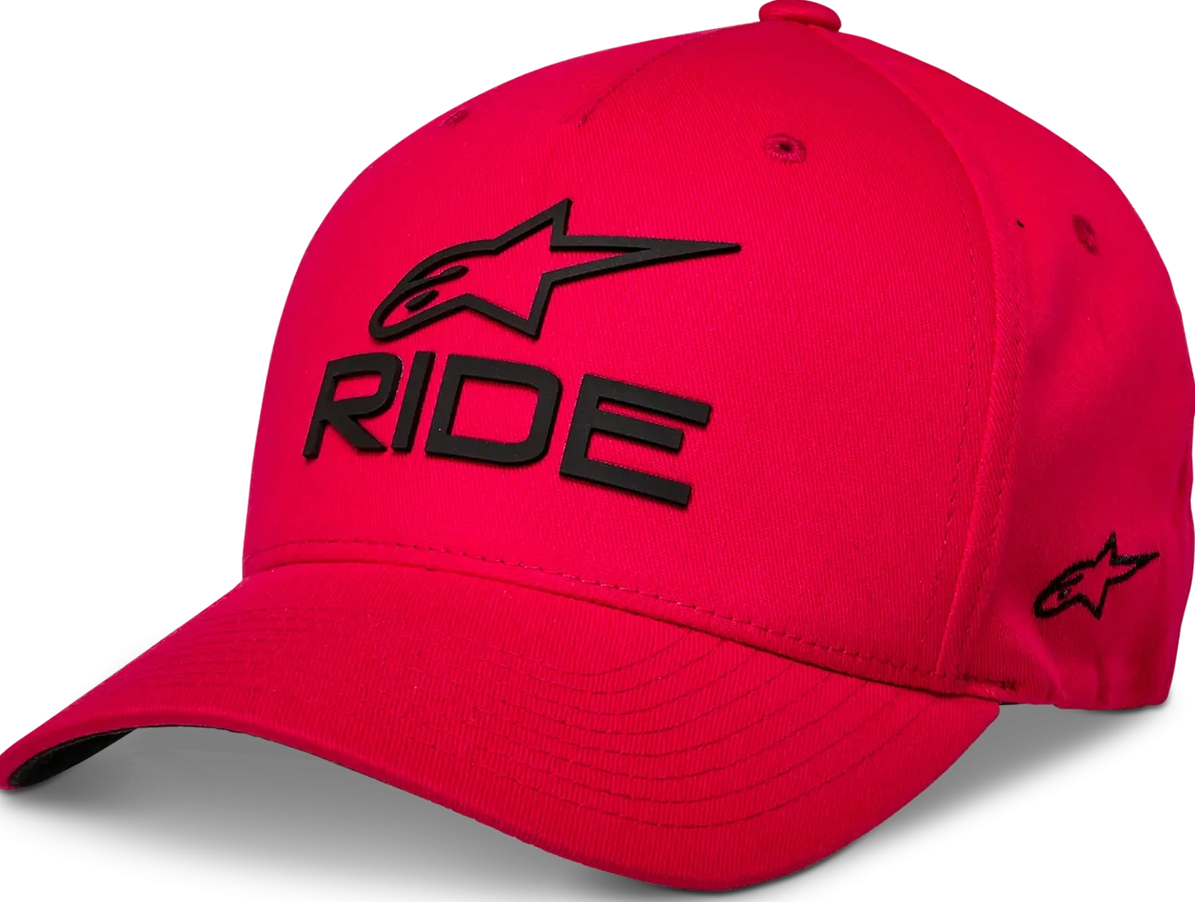HAT CRV BILL RIDE SONIC RED/BLACK S/M