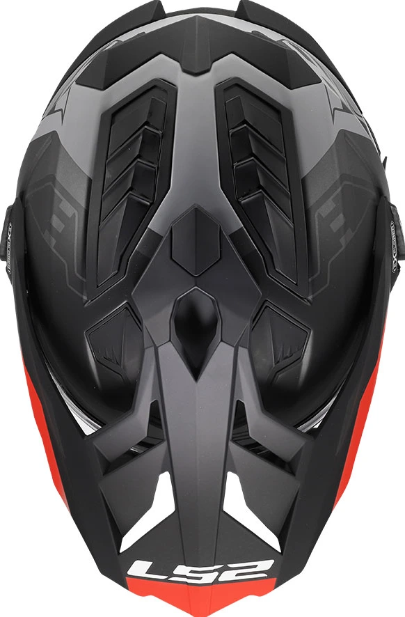 LS2 MX701 EXPLORER HEXA Helmet - 2XL, Black Red Grey