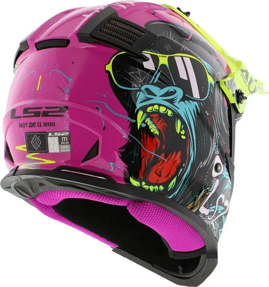 LS2 MX437 FAST II MINI GORILLA Helmet - S, Purple