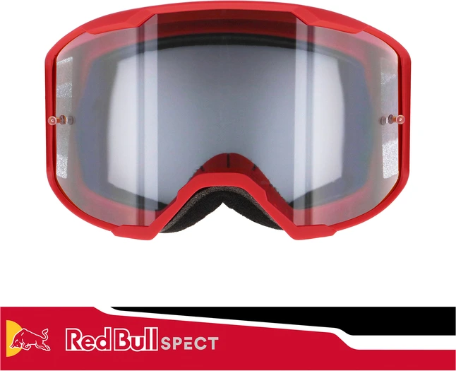 Spect Red Bull Strive MX Goggles Single lens Red/Black clear