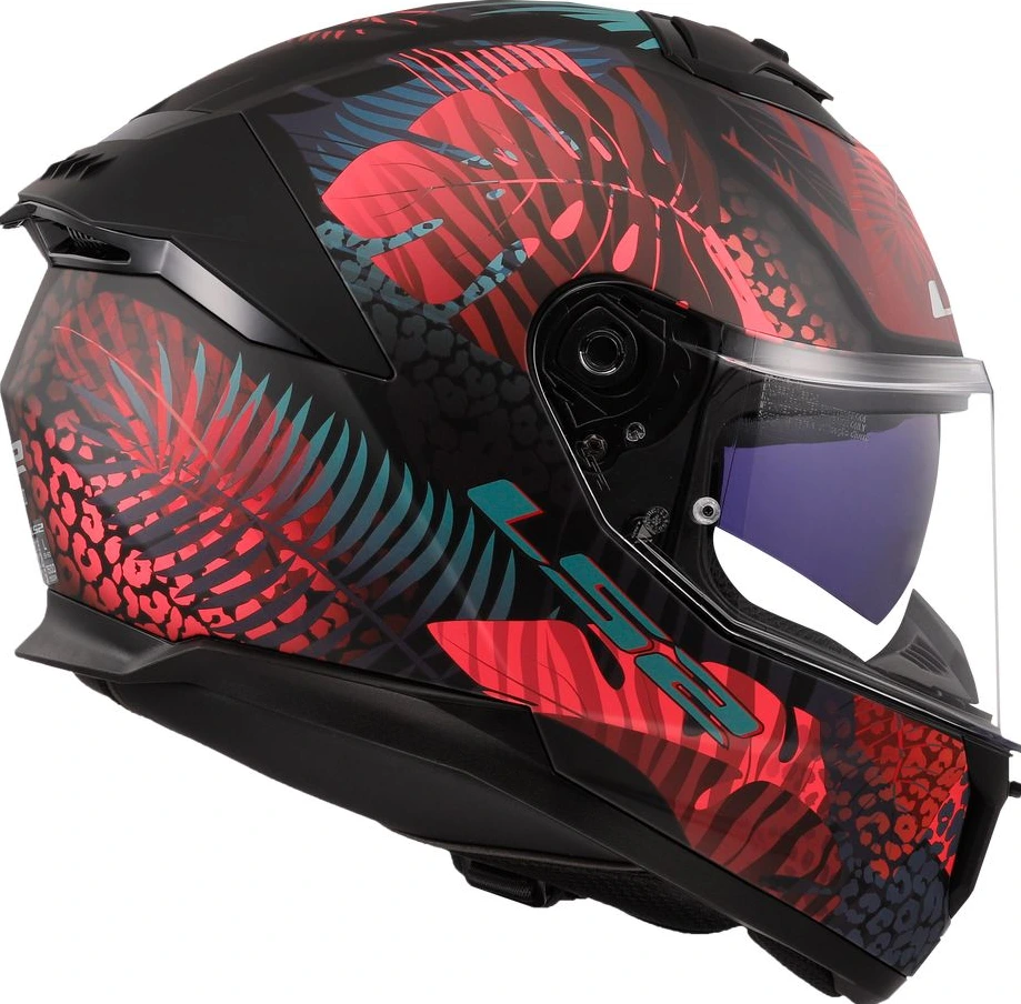 LS2 FF808 STREAM II JUNGLE helmet - 2XL, Matt Black Pink Blue