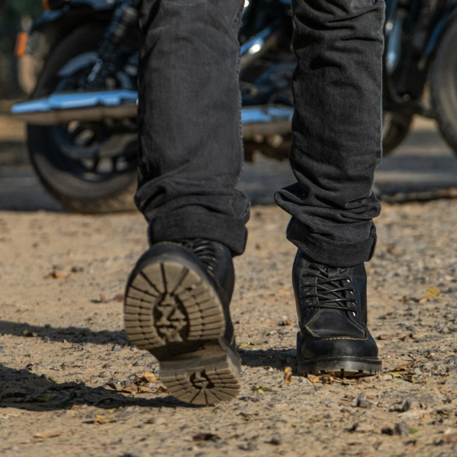 Trip Machine Moc-toe boots, Black, 42