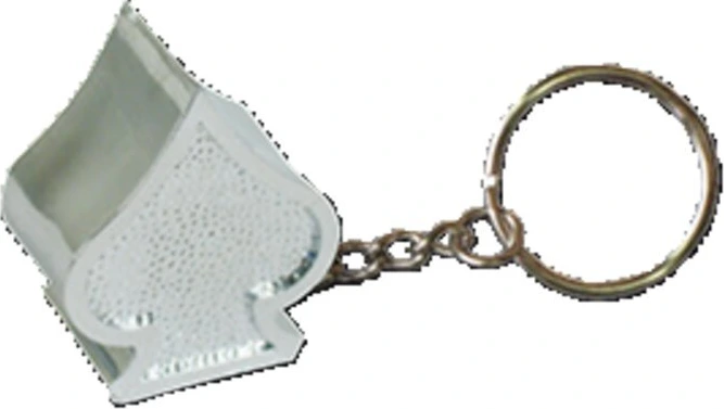 Triktopz Spades key chain, glitter Silver