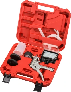 Vacuum pump and brake bleeding kit