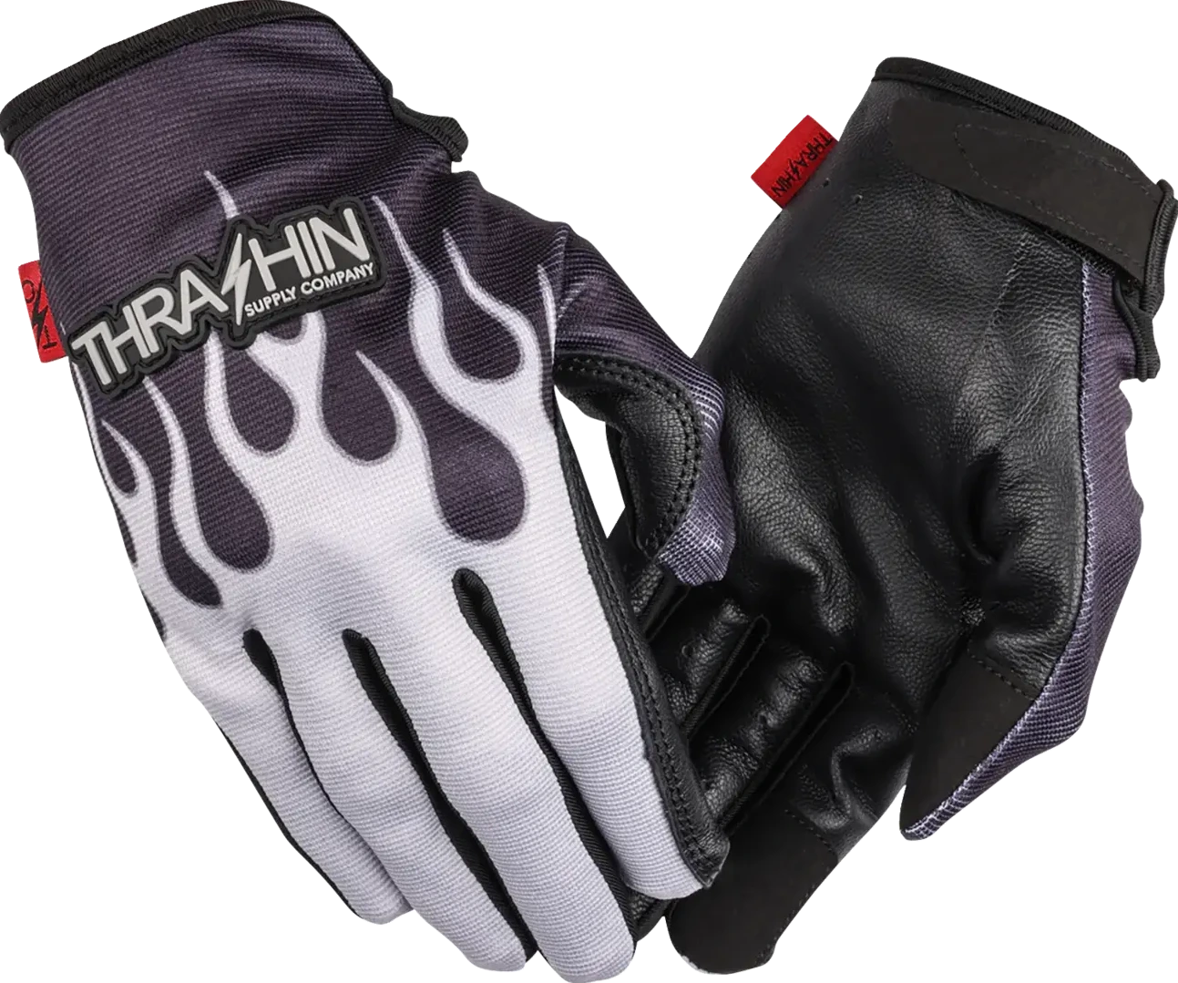 GLOVE FLAME STEALTH LEATHER PALM GRAY SMALL