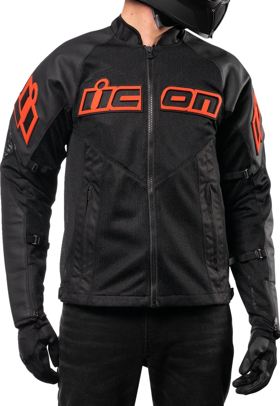 JACKET MESH AF LEATHER CE RED SM