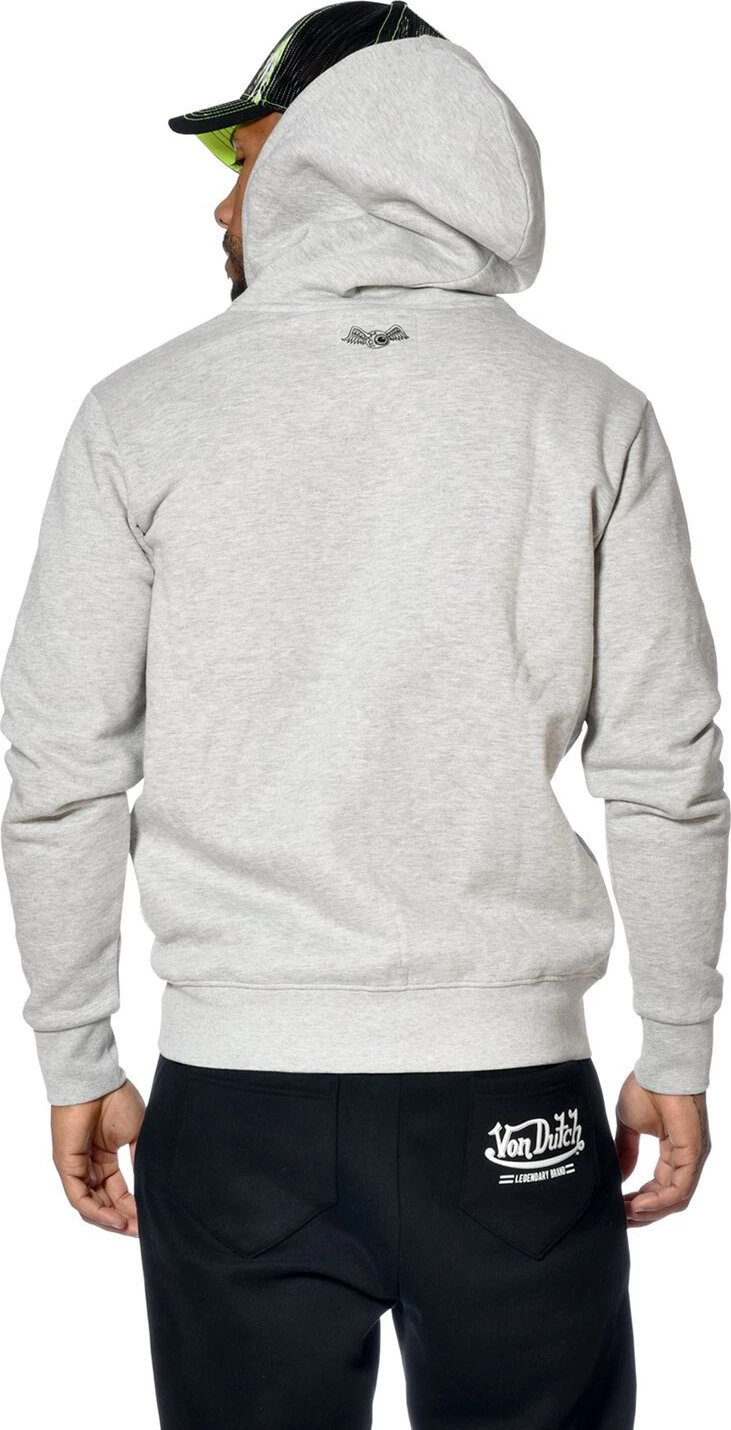Von Dutch Sliman zipped hoodie, Gray, S