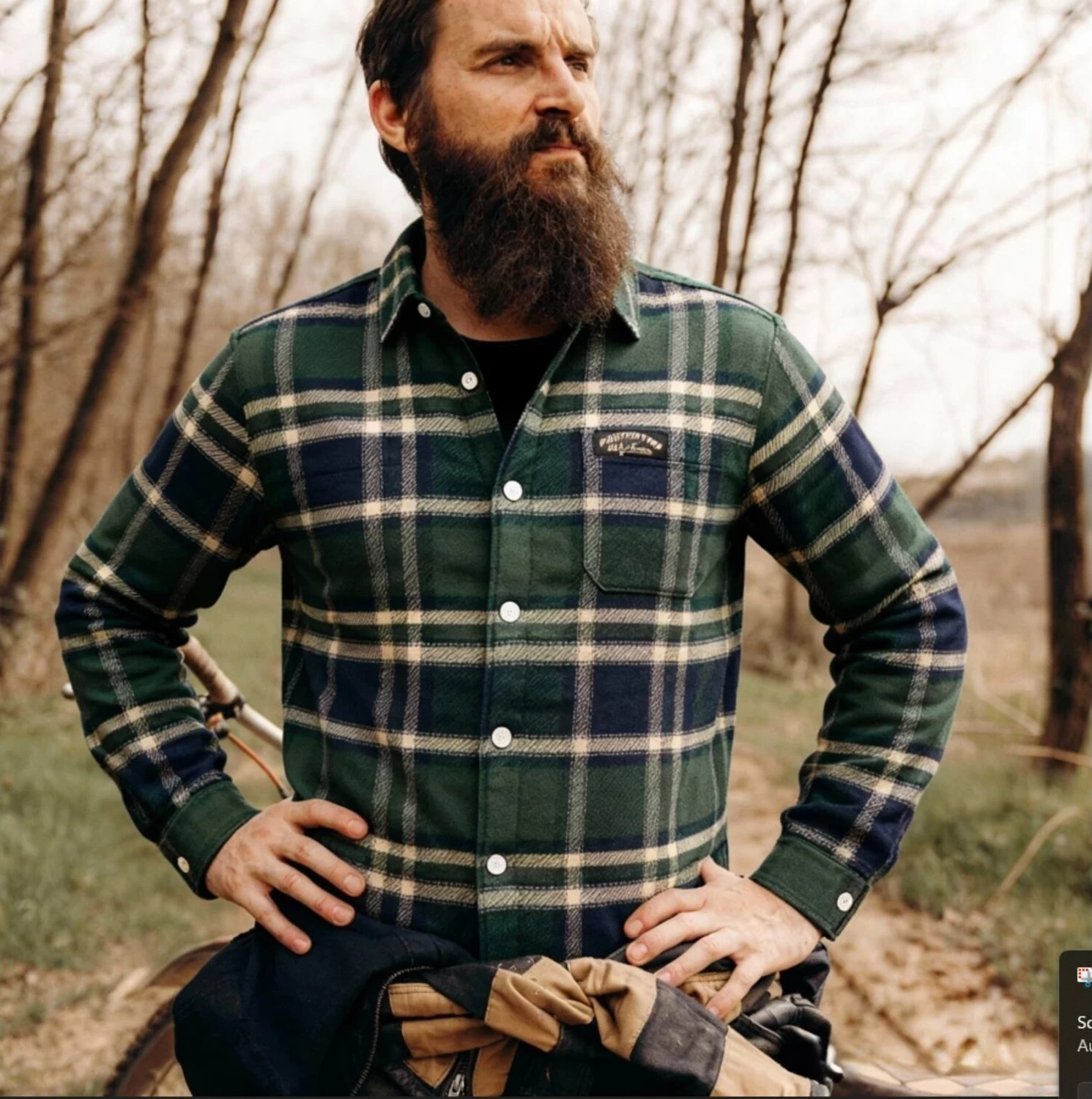 Holy Freedom Macleod lined shirt, Green, 2XL