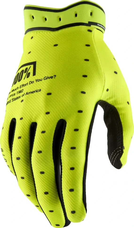 GLOVES RIDEFIT FLO YELLOW - S