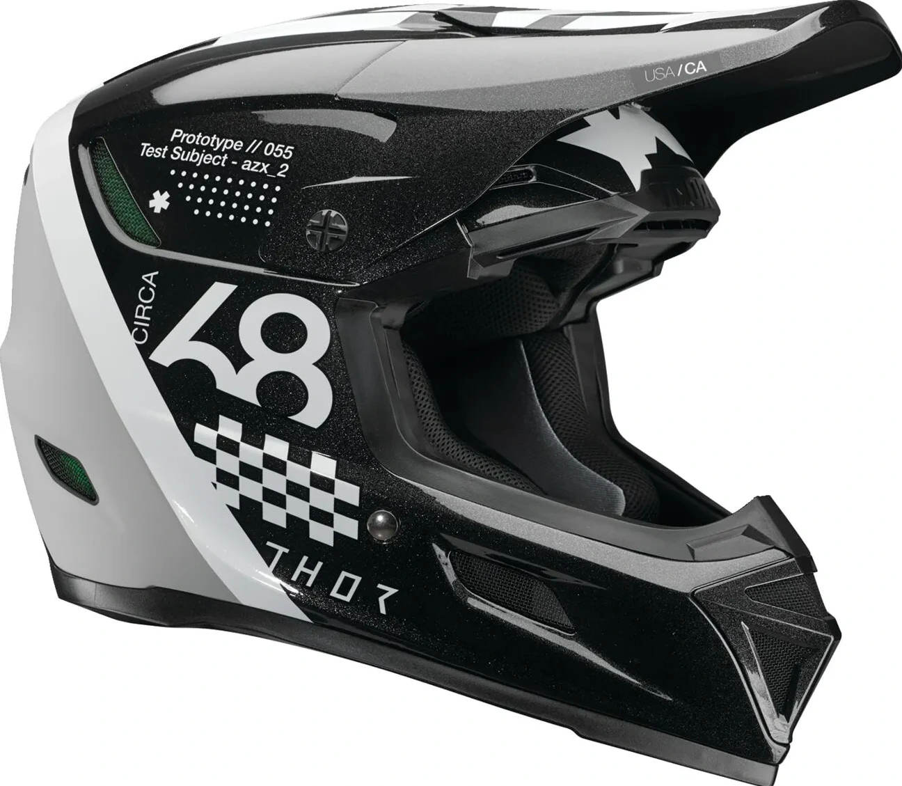 HELMET REFLEX SPORT RIOT BK/WH XS
