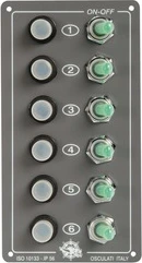 Elite six switches panel