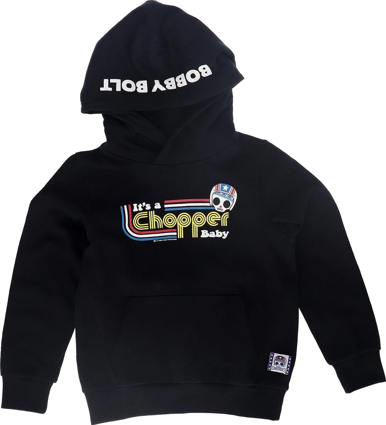 Bobby Bolt It's a chopper baby hoodie, Black, 122/128