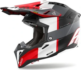 Airoh Helmet Aviator 3 Monarch Grey/Red Matt, XS