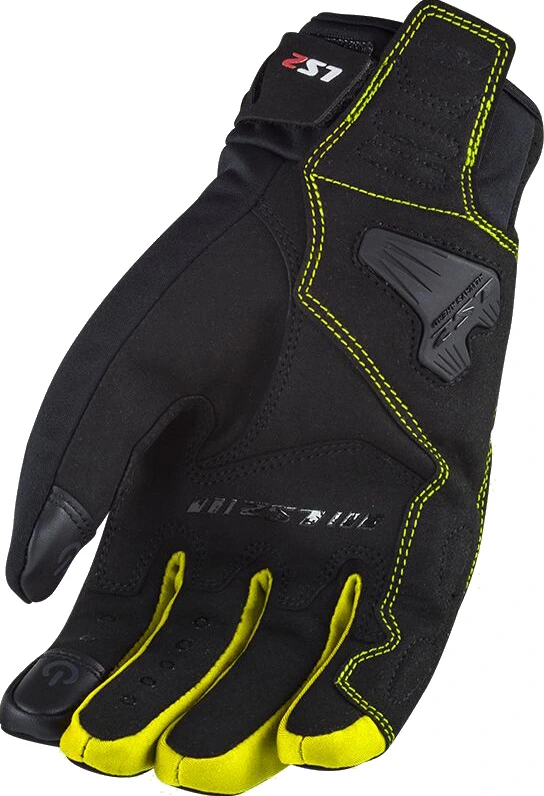 LS2 Jet II Man Gloves - Black H-V Yellow, S