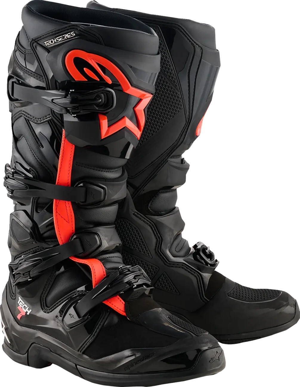 BOOT TECH 7 BLACK/RED FLUO 7