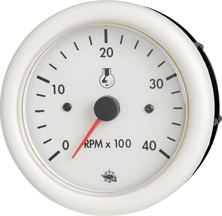 Osculati Rev.counter diesel 12V white