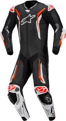 Alpinestars Leather suite 1-pcs GP Tech v5 Black/White/ Fluo Red, 50