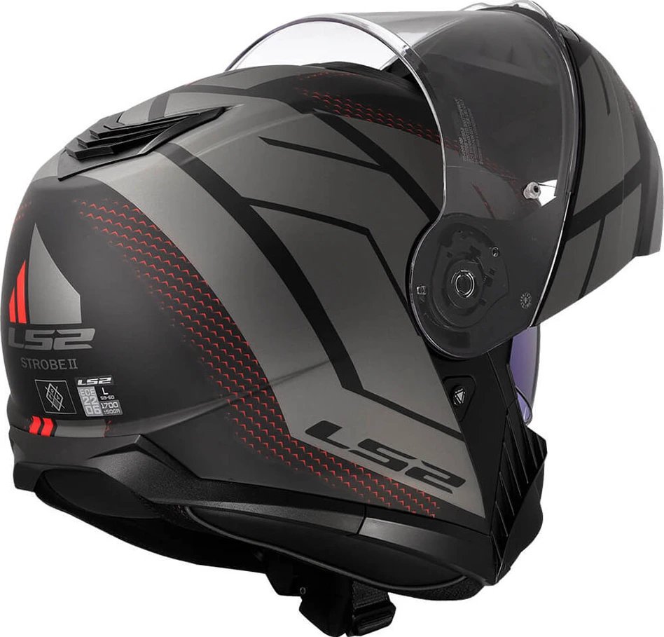 LS2 FF908 STROBE II CODE helmet - M, Black Grey