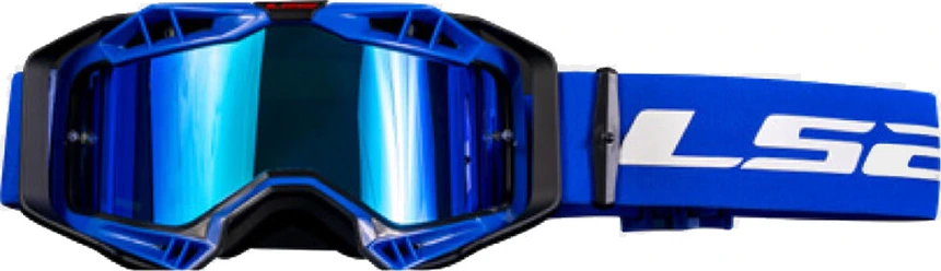 LS2 Aura Pro Goggle - Black Blue/Iridium Visor