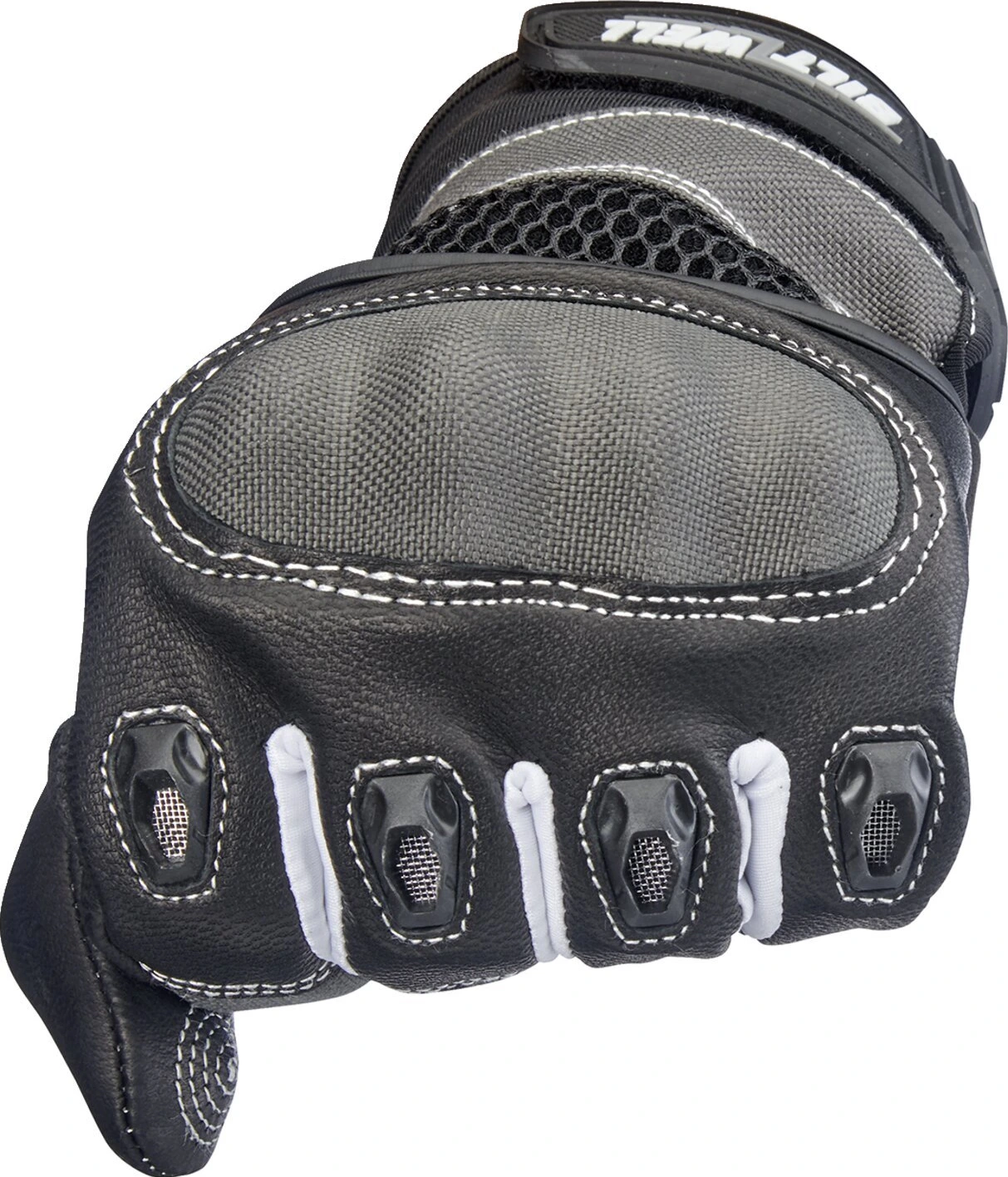 Biltwell Bridgeport gloves, gray, Black, XS