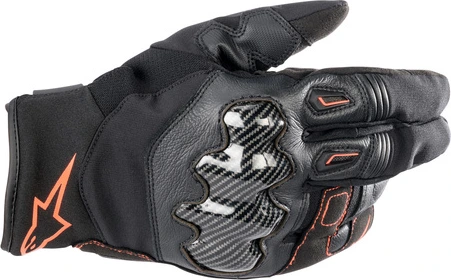 Alpinestars Glove SMX-1 Waterproof Black/Red Fluo, S