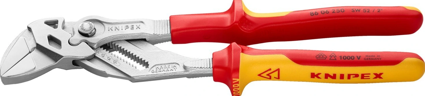 Knipex pliers wrench 250mm VDE, Red