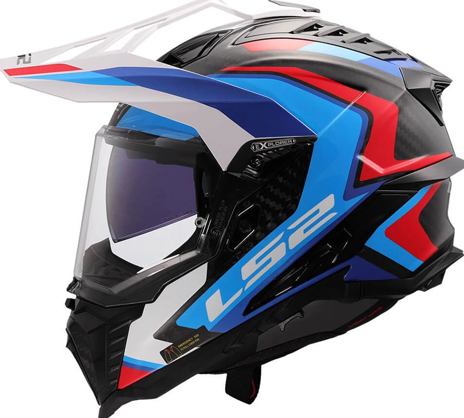 LS2 MX701 C EXPLORER FRONTIER II Helmet - White Blue, XL