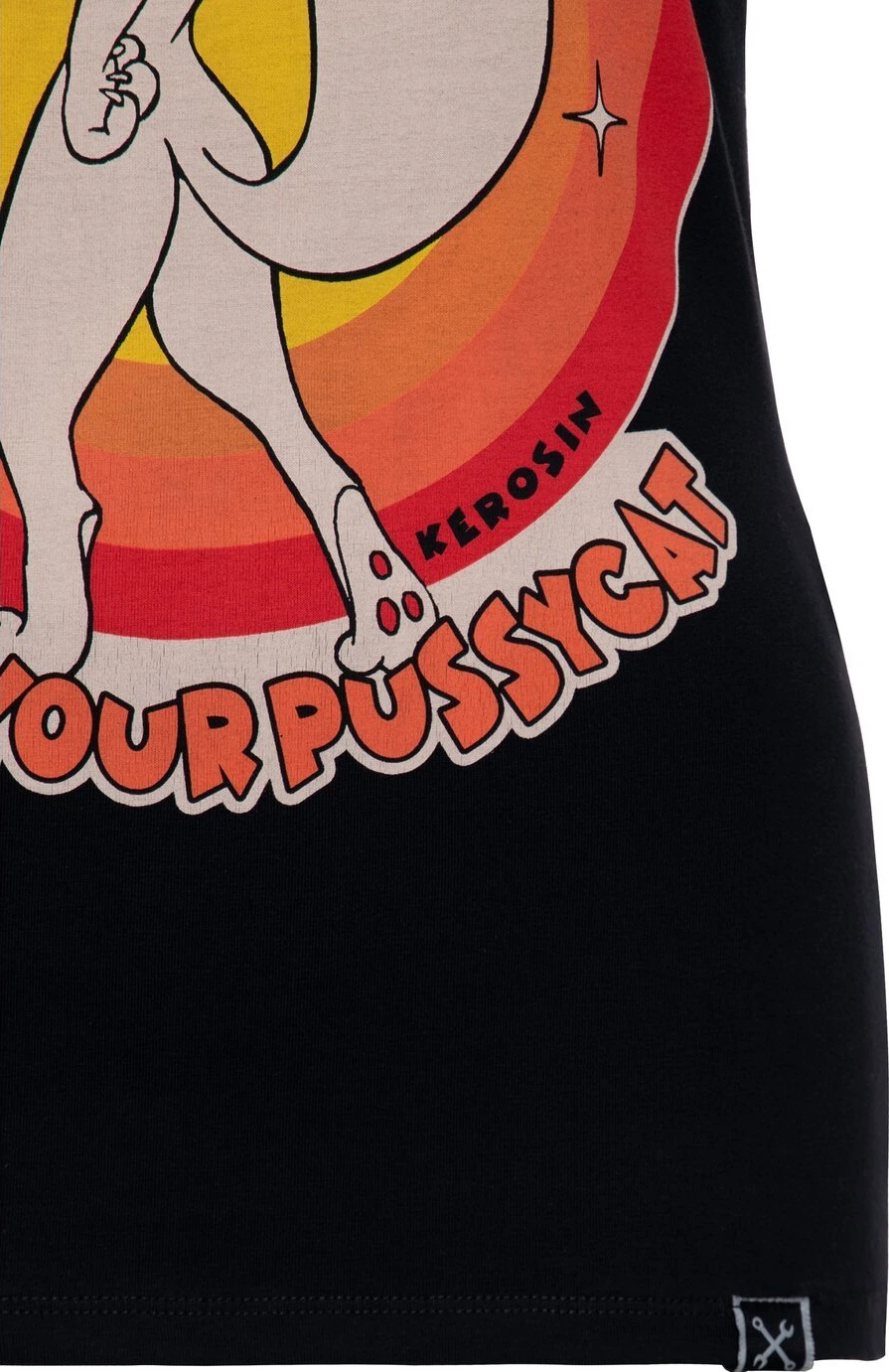 Queen Kerosin I'm not your pussycat t-shirt, Black, XS