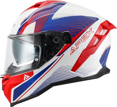 APEX Helmet FI200 Madrid white/red/blue XS