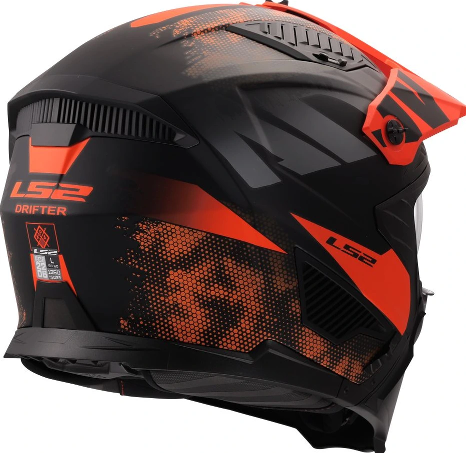 LS2 OF606 DRIFTER GAS Helmet - 2XL, Grey Orange