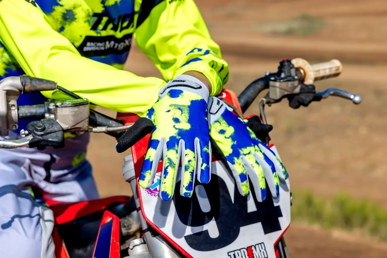 GLOVES LAUNCHMODE BLEACH GRAY/ACID XS