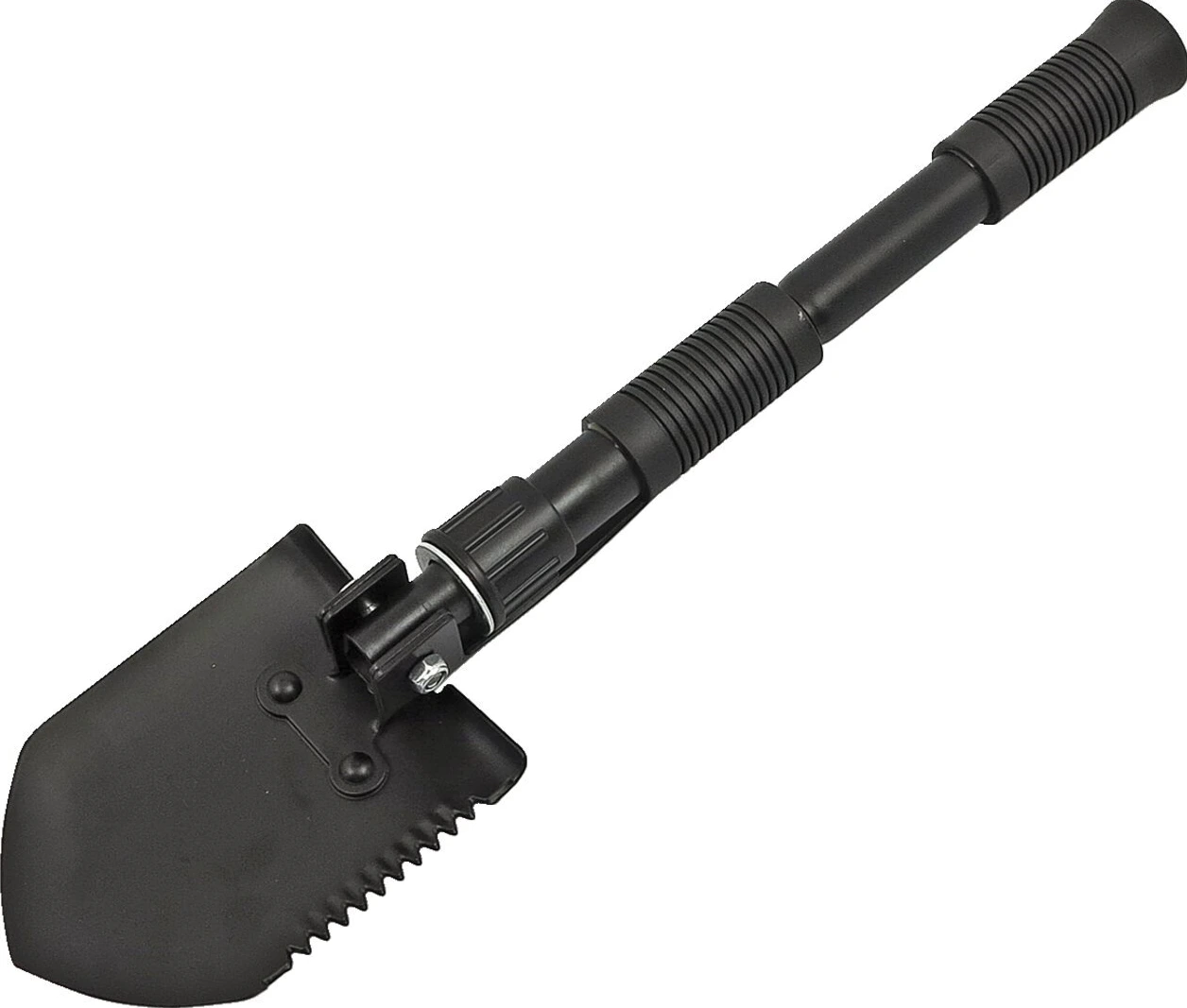 Folding spade, with built-in axe