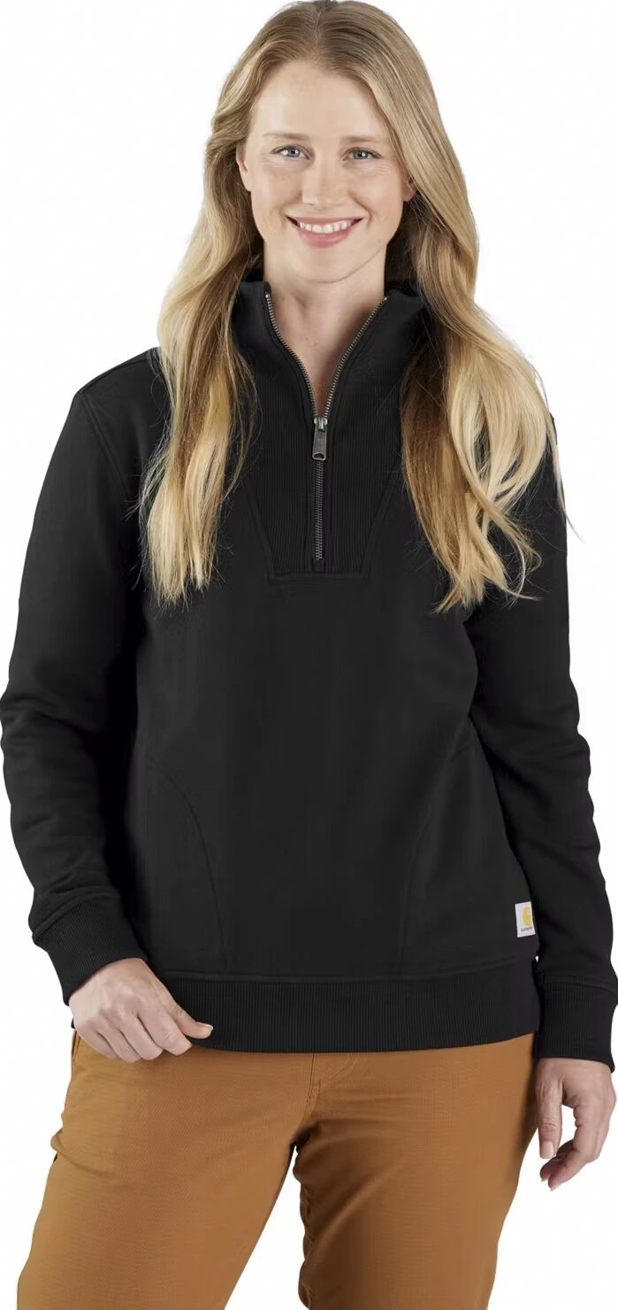 Carhartt Fiber Series Half-Zip female sweat-shirt, Black, M