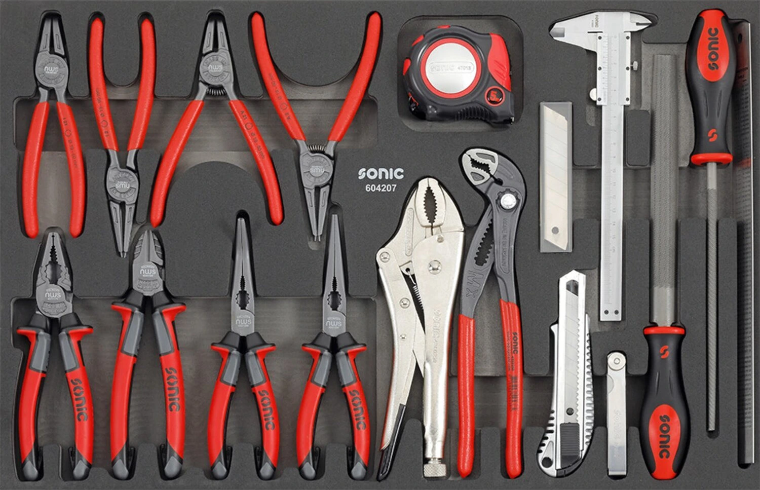 Sonic, Toolbox metric motorcycle. 349 piece, Black, 859 mm