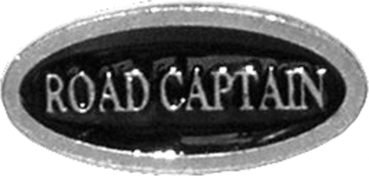 Biker pins Road captain title pin