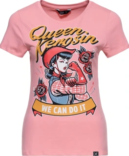 Queen Kerosin We Can Do It t-shirt rose