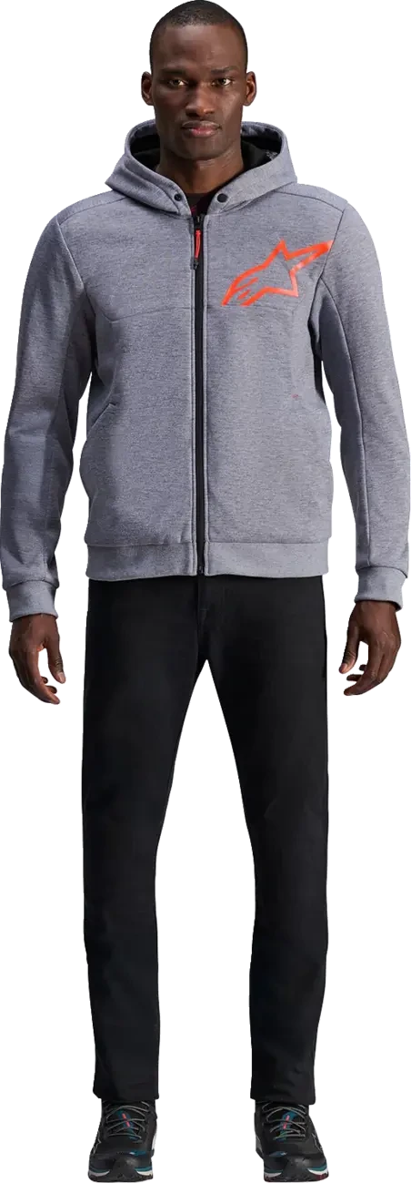 JACKET/HOODIE CHROME V2 GRY/RED S