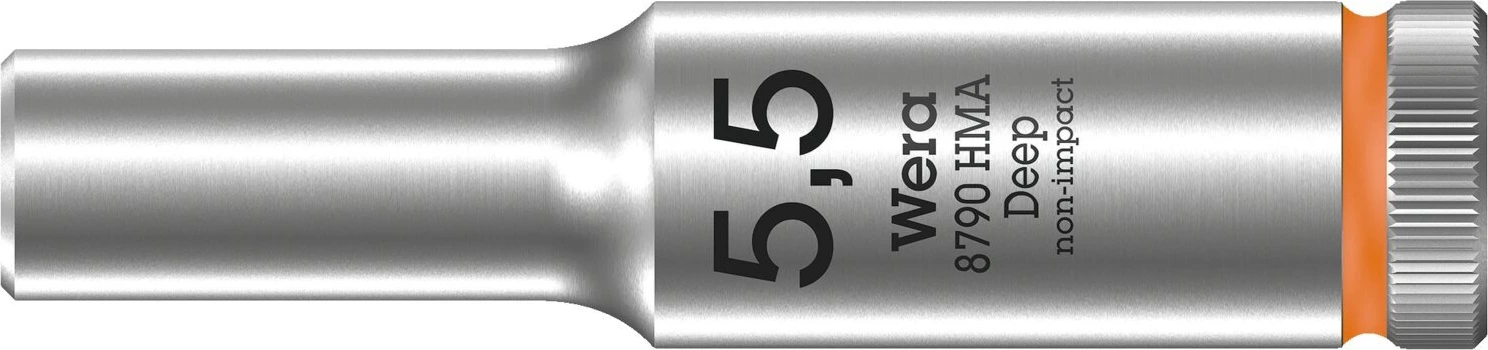 Wera, deep socket size 5.5mm, Chrome