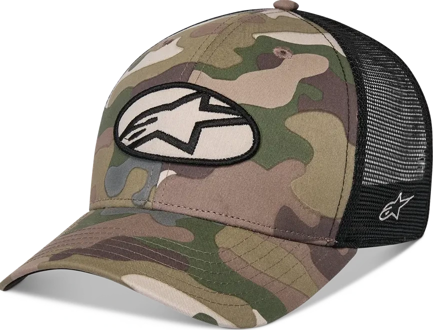 HAT CRV BILL TRUCK OBLIQUE CAMO BLACK OS
