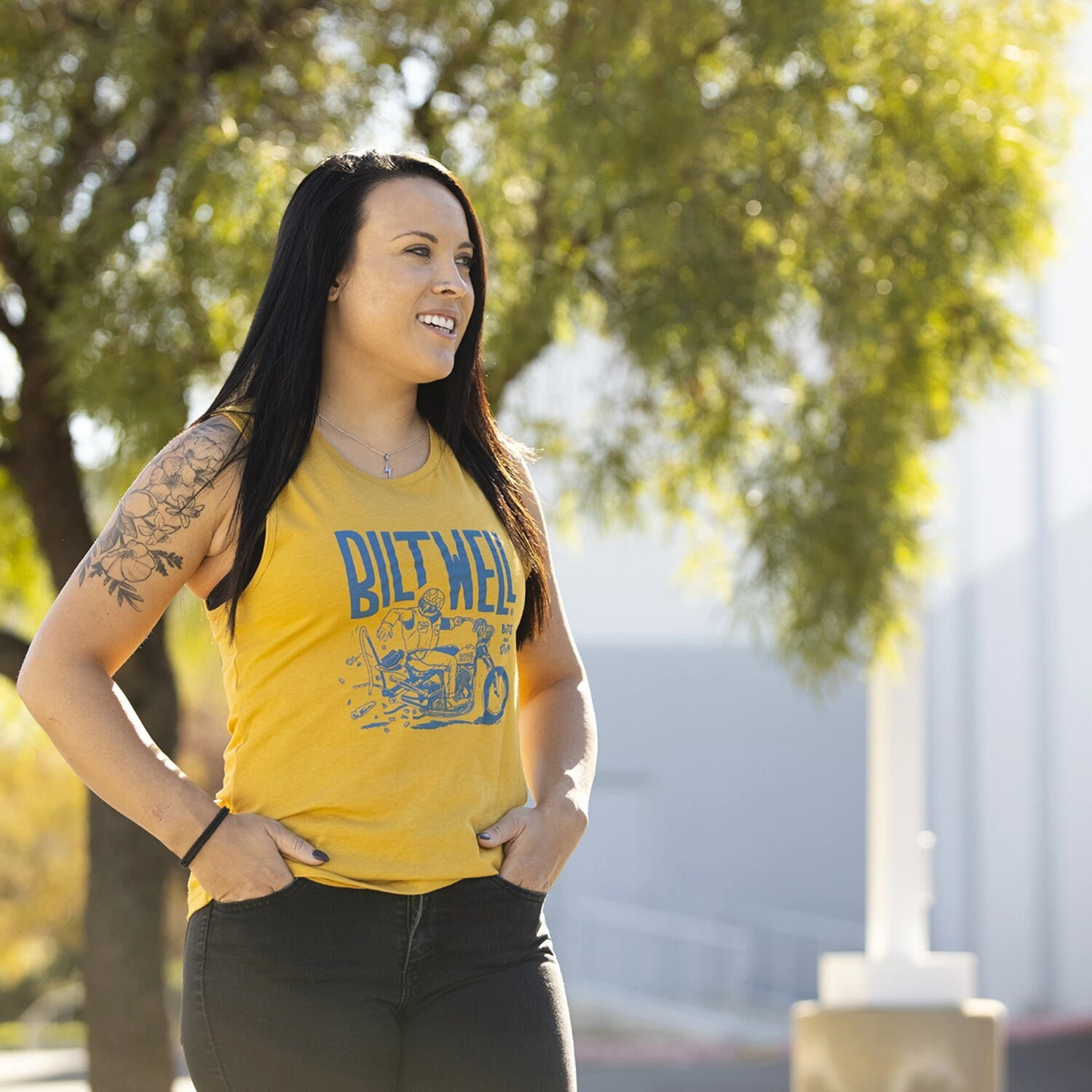 Biltwell Oops female tanktop, Yellow, S