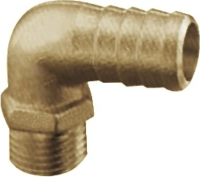 Hose adaptor 90° male 1" x 25mm (brass)