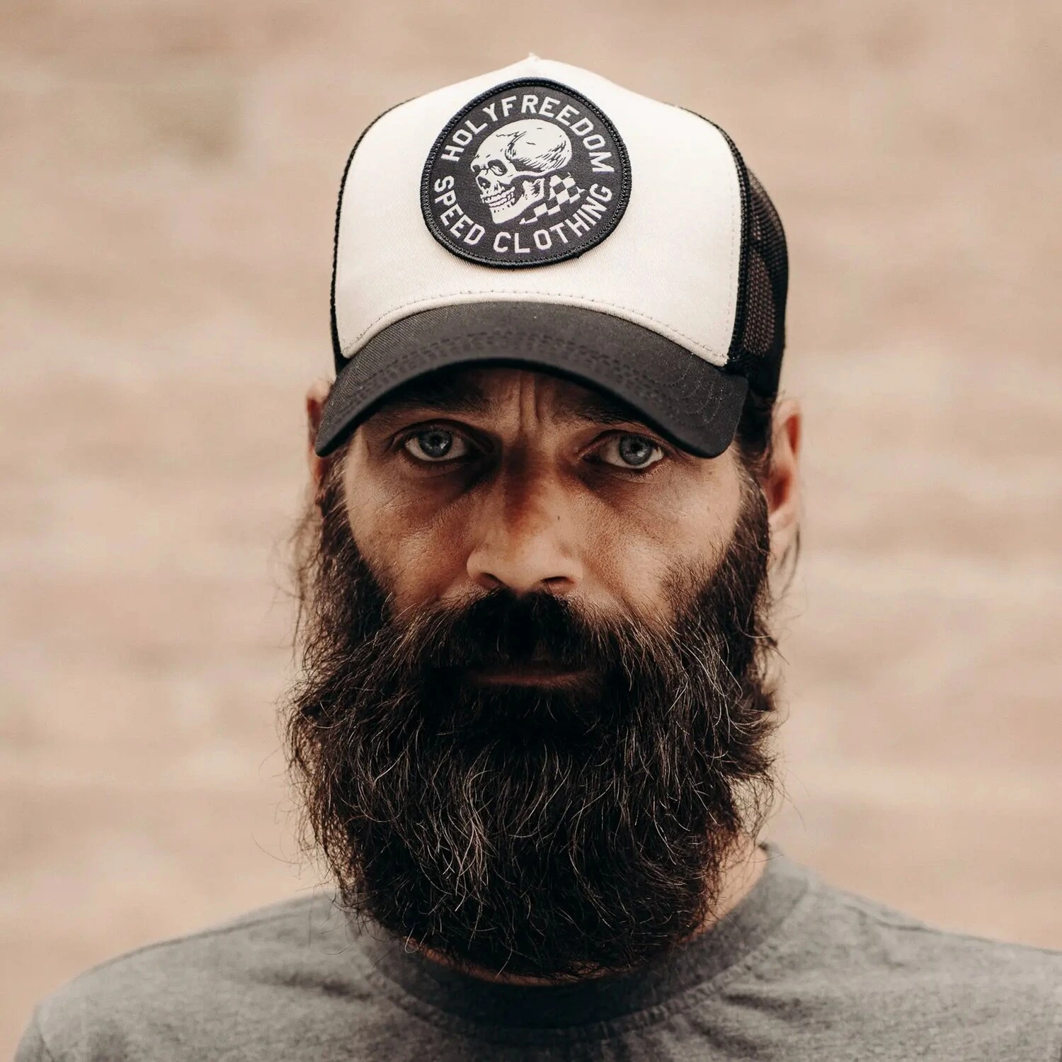 Holy Freedom Skull Cap cap, Black, off Black, white