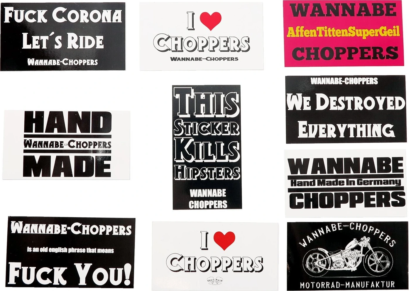 Wannabe Choppers, sticker set