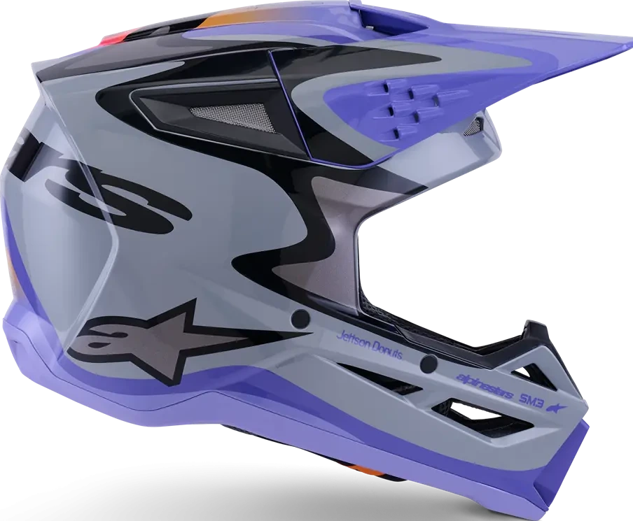 HELMET SM3 JETTSON GRAY/PUR/BLK XS