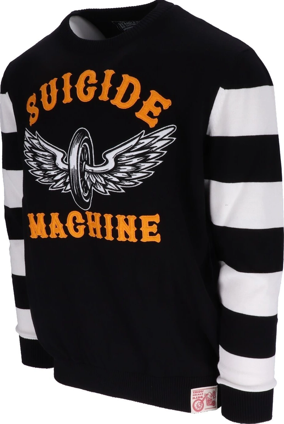 13 1/2 Outlaw Suicide Machine Sweater, Black, S