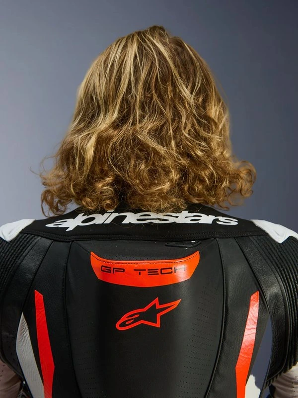 Alpinestars Leather suite 1-pcs GP Tech v5 Black/White/ Fluo Red, 50