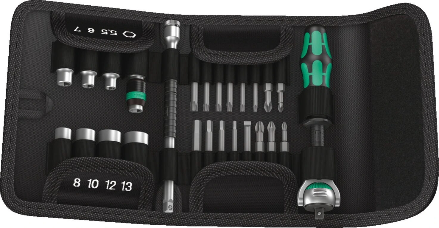 Wera Zyklop speed ratchet kit 26 pcs. 1/4" drive - Metric, Black, 23 mm, Chrome