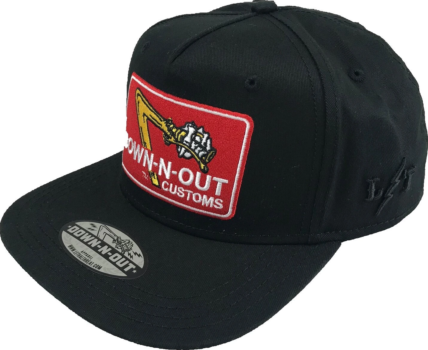 Down-N-Out Flat bill cap, Black