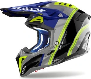 Airoh Helmet Aviator 3 Hima Blue Gloss, XS