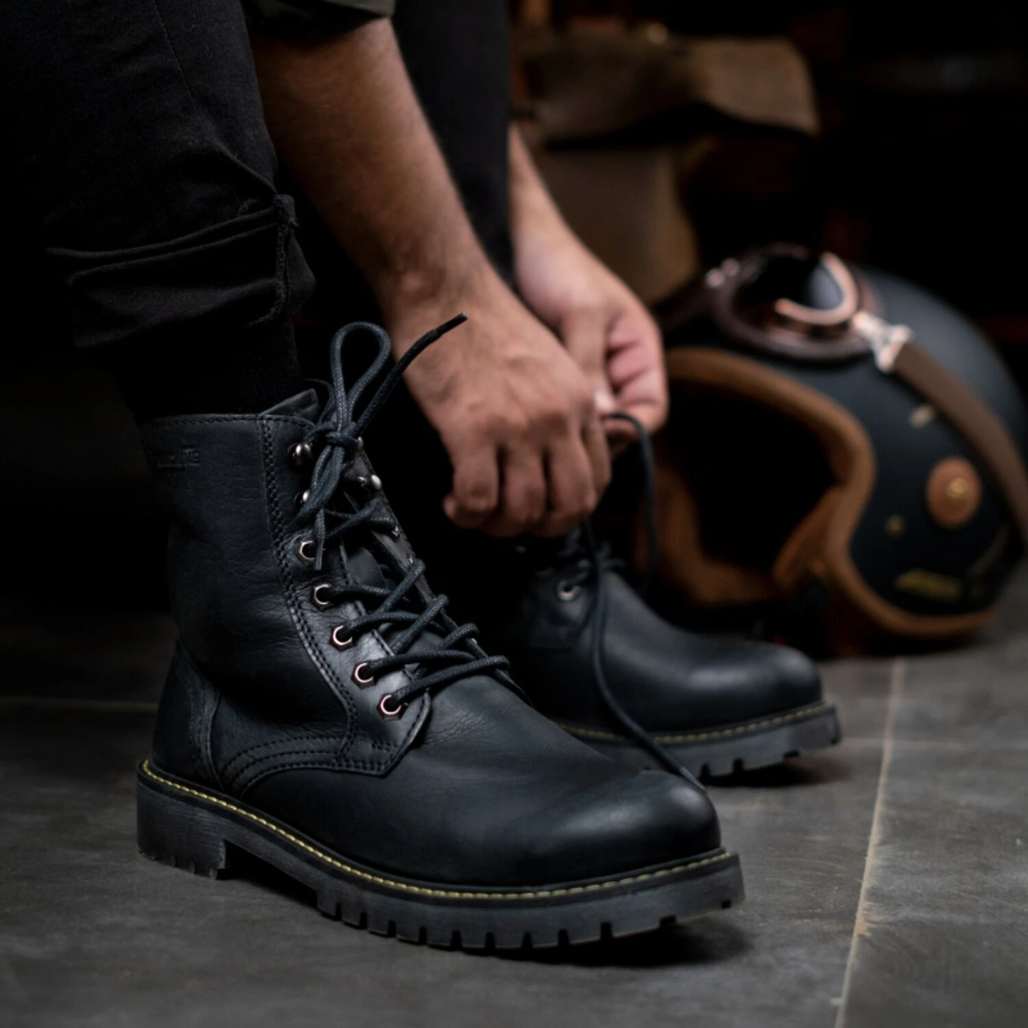 Trip Machine Derby boots, dark shadow, 45